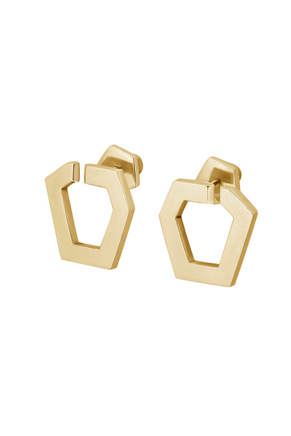 Linked earrings small (gold)